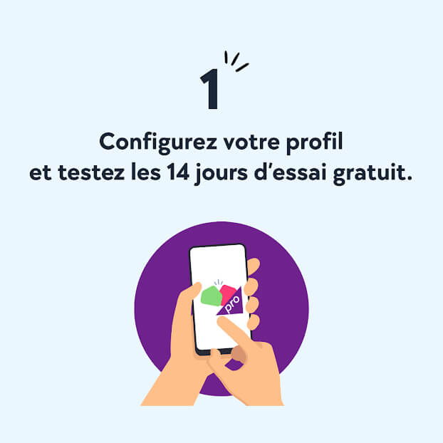 Configurez votre profil et testez les 14 jours d'essai gratuit